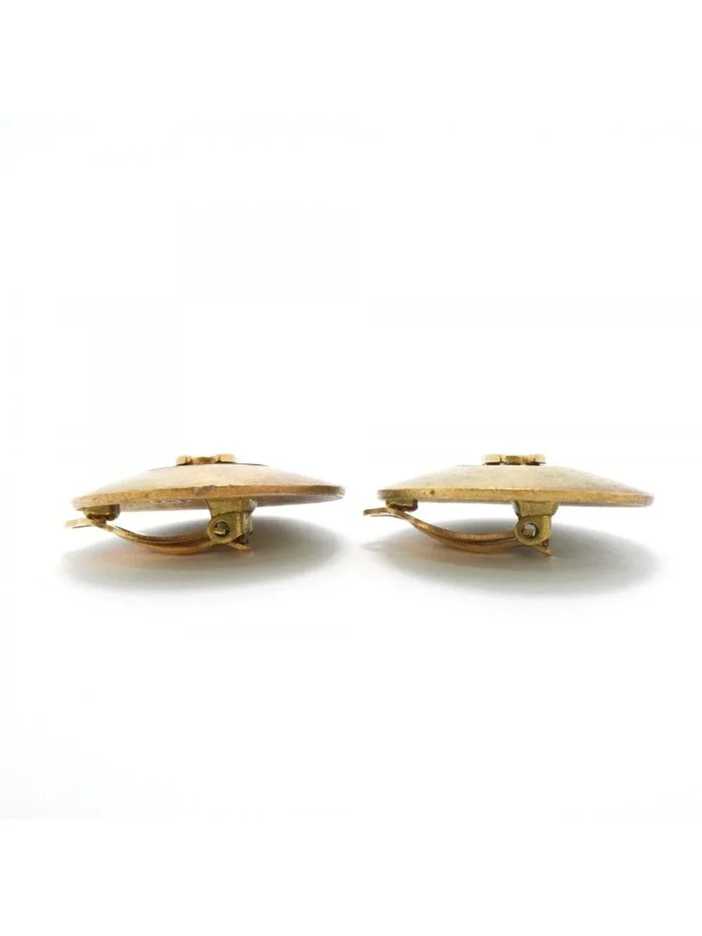 Chanel Earrings Vintage CC Logo Round